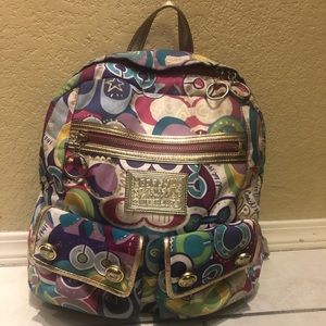 Coach Poppy Limited Edition Multicolored Backpack